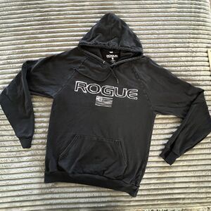 Rogue Sweatshirt Hoodie Black Vintage Look Men Size M Made in USA
